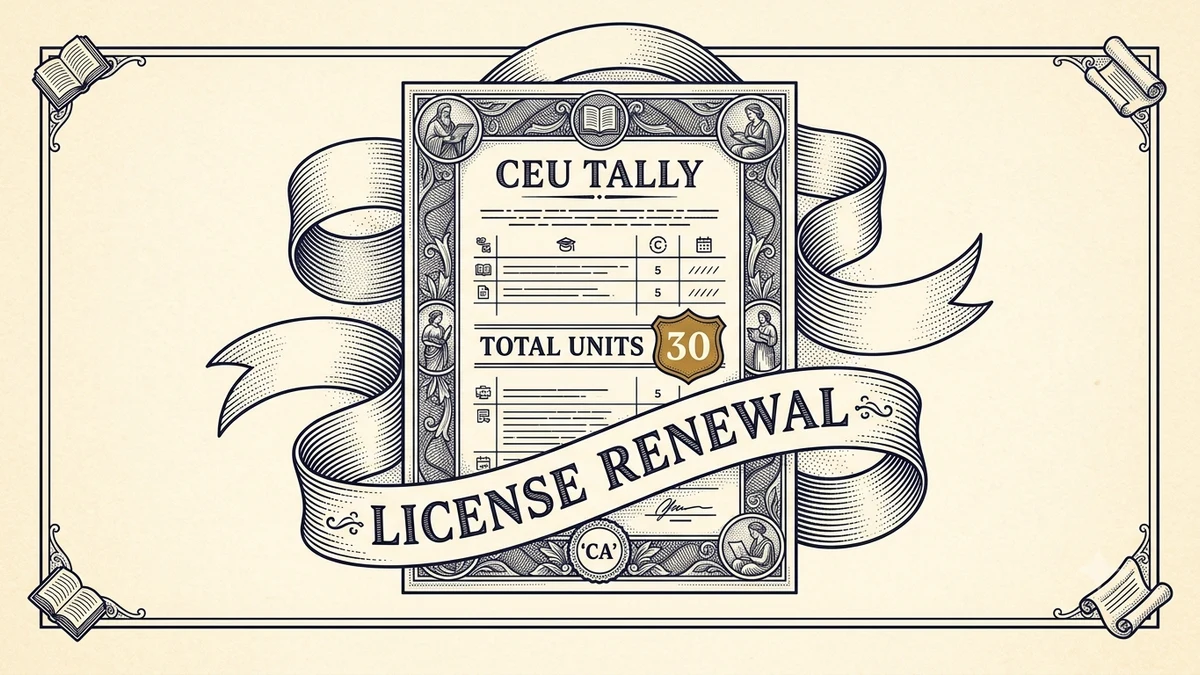 Engraved certificate-style illustration for “North Carolina Teacher License Renewal: CEU and Online Licensure Checklist” — Teacher Career Desk