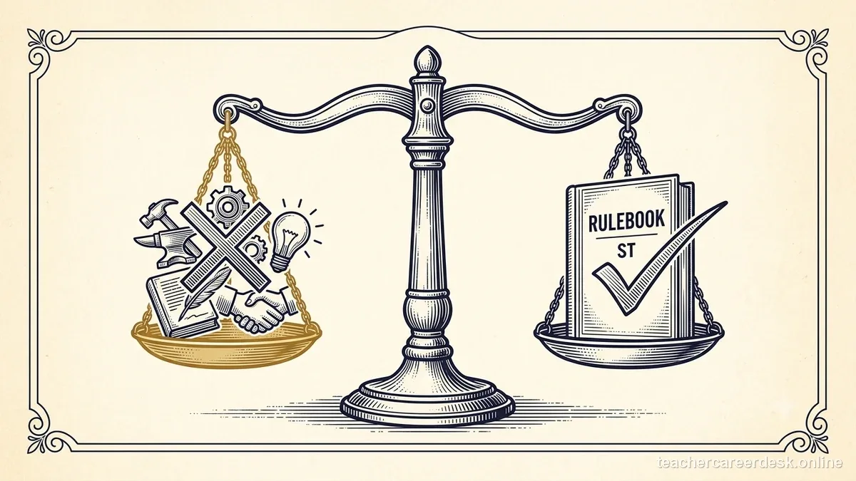 Engraved certificate-style illustration for “What Counts as Professional Development for Teacher License Renewal?” — Teacher Career Desk